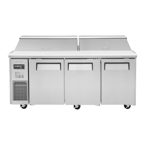 Turbo Air JST-72-N J Series Sandwich/Salad Prep Table, Side Mount, 3 Solid Doors