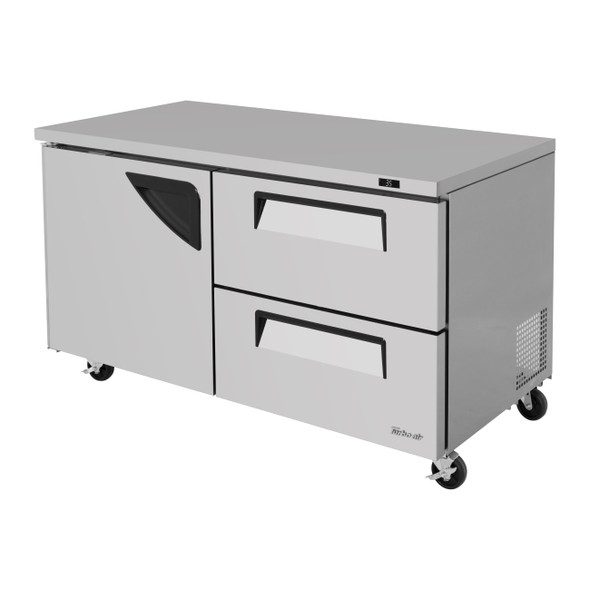 Turbo Air TUR-60SD-D2-N Undercounter Refrigerator, 2 Drawers & 1 Door