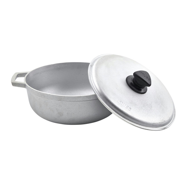 Imusa GAU-80504W Cast Aluminum Caldero & Solid Lid, 3.7 Qt.