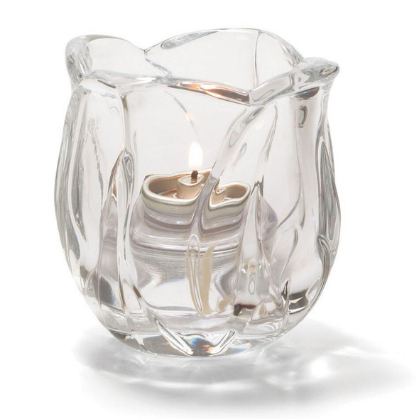 Hollowick 6697C Votive Holder, Glass, 3-1/4" H x 3-1/8" Dia, Crystal