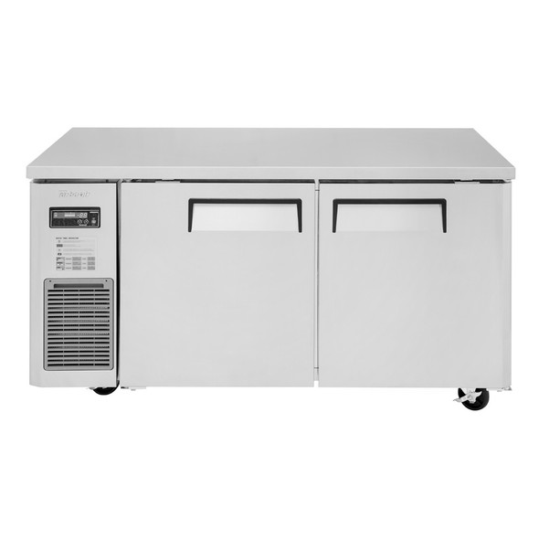 Turbo Air JUR-60S-N6 J Series 2 Solid Doors Undercounter Refrigerator, Side Mount - Narrow