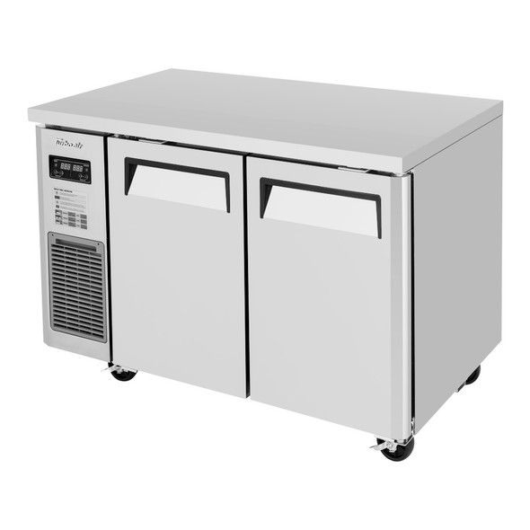Turbo Air JURF-48-N J Series 2 Solid Doors Undercounter Dual Temp Refrigerator & Freezer, Side Mount