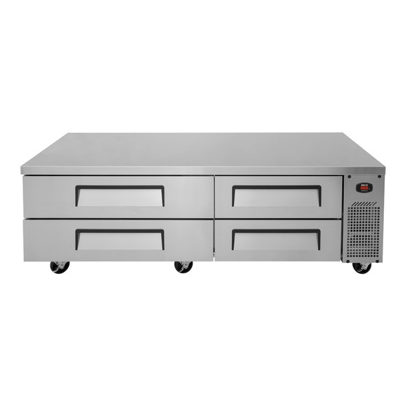 Turbo Air TCBE-72SDR-N Super Deluxe 72" Stainless Steel Chef Base Refrigerator - 4 Drawers