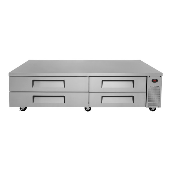 Turbo Air TCBE-82SDR-N Super Deluxe 82" Stainless Steel Chef Base Refrigerator - 4 Drawers