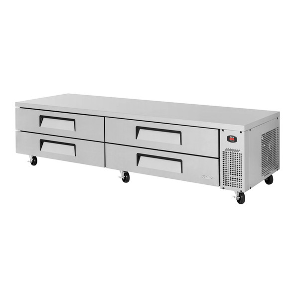 Turbo Air TCBE-96SDR-N Super Deluxe 96" Stainless Steel Chef Base Refrigerator - 4 Drawers