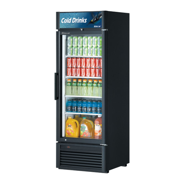 Turbo Air TGM-23SDB-N6 Glass Merchandiser Refrigerator, 1 Section, Black