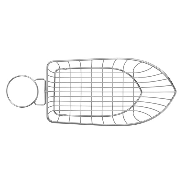 GET 4-80117 Stainless Steel Wire Boat Basket with Ramekin Holder, 9-1/2" x 5" x 2-3/4"