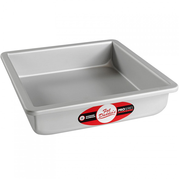 Fat Daddio's PSQ-882 Square Cake Pan, 8" x 8" x 2"