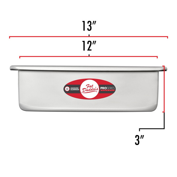 Fat Daddio's PSQ-12123 Square Cake Pan, 12" x 12" x 3"