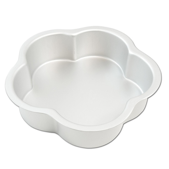 Fat Daddio's PPT-82 Cake Pan, 8" x 2", Petal, Anodized Aluminum, Solid