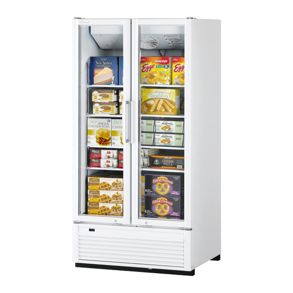 Turbo Air TGF-35SDHW-N Glass Merchandiser Freezer, Full Height, 2 Section, White Cabinet