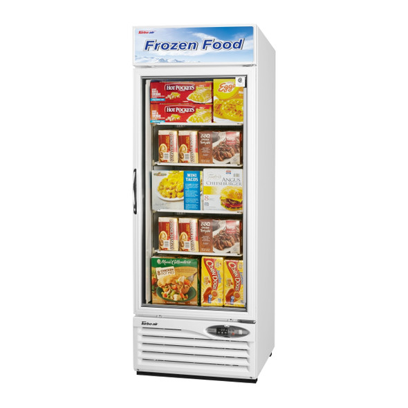 Turbo Air TGF-23F-N Glass Merchandiser Freezer, 1 Section, White Cabinet
