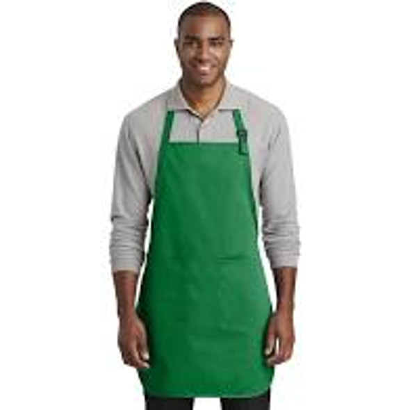 FORTUNE FA-PP-KG Bib Apron, w/Pocket, Kelly Green