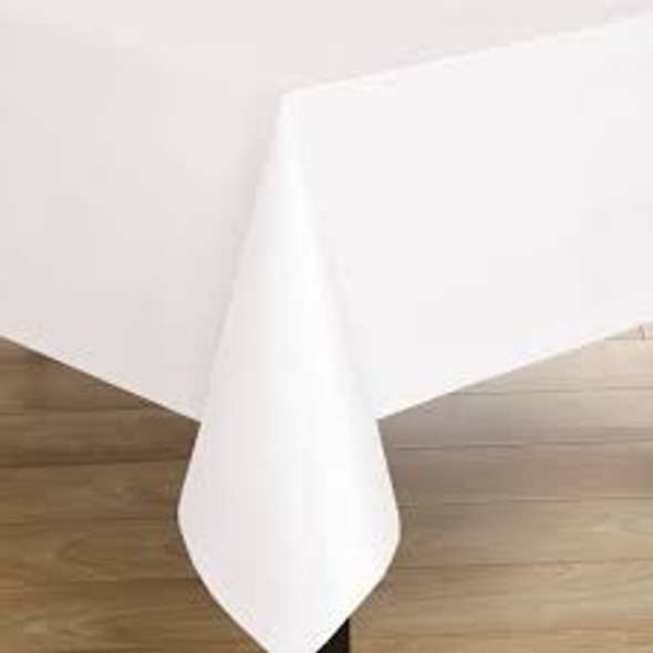 FORTUNE TC-46X46-W Table Cloth, 46" x 46", Square, White