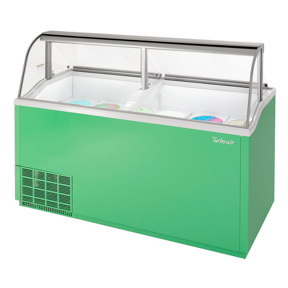 Turbo Air TIDC-70G-N 70" Ice Cream Dipping Cabinet - Green