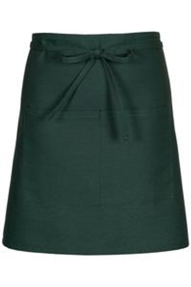FORTUNE LWAP-KG Long Waist Apron, w/Pocket, Kelly Green