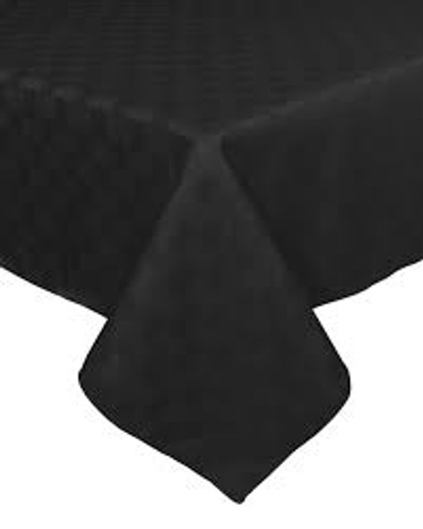 FORTUNE TC-36X72-B Table Cloth, 36" x 72", Rectangle, Black