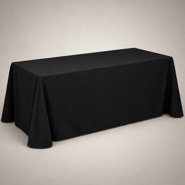 FORTUNE TC-36X72-B Table Cloth, 36" x 72", Rectangle, Black