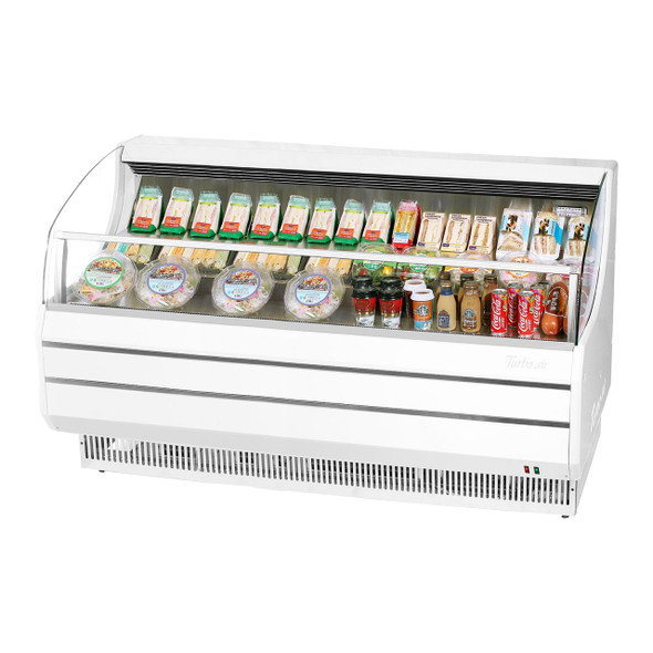 Turbo Air TOM-75SW-N 75" Horizontal Open Display Merchandiser - Slim Line, White