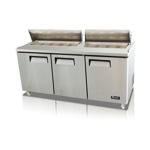 Migali C-SP72-18 72" wide, 18 Pans, Sandwich Prep Table Migali C-SP72-18 72" wide, 18 Pans, Sandwich Prep Table