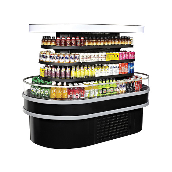 Turbo Air TIOM-36RSRB-N Island Display Case - 48" Half-Round (2EA), 36" Square (1EA)