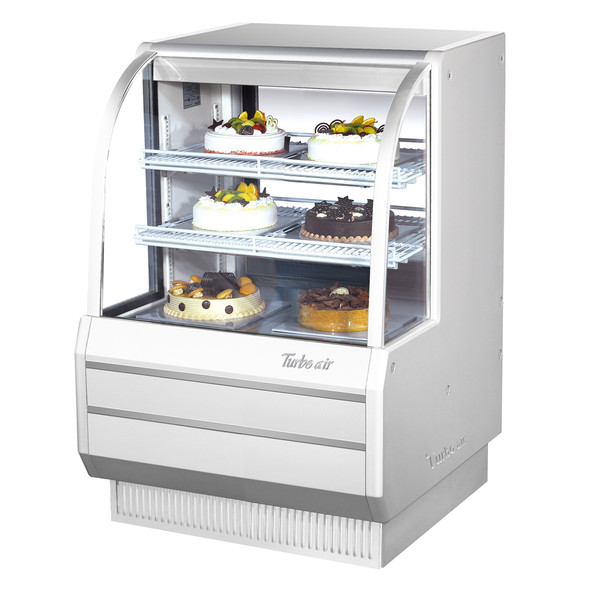 Turbo Air TCGB-36-W-N 3' Refrigerated Bakery Case - White