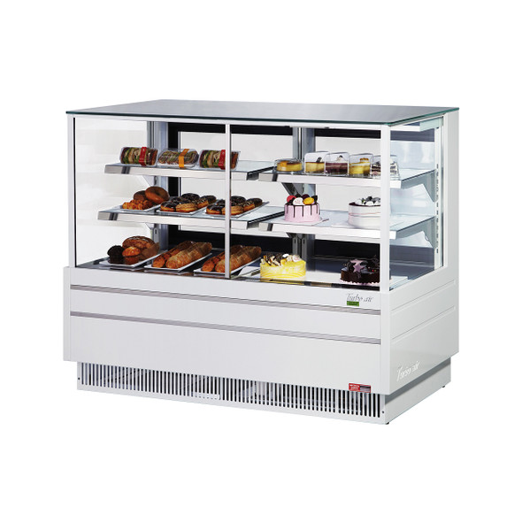 Turbo Air TCGB-60UF-CO-W-N 60" Combo Bakery Case - European Straight Front Glass - White