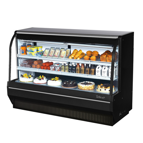 Turbo Air TCDD-72H-B-N 6' Deli Case - High Profile (3 Tiers) - Black