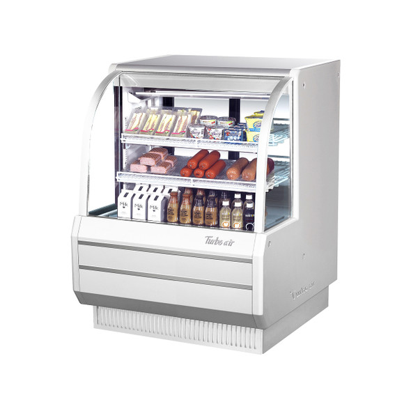 Turbo Air TCDD-48H-W-N 4' Deli Case - High Profile (3 Tiers) - White