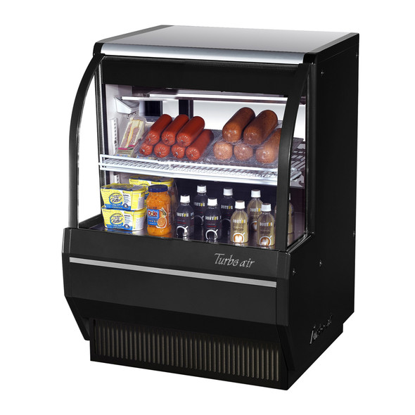 Turbo Air TCDD-36L-B-N 3' Deli Case - Low Profile (2 Tiers) - Black