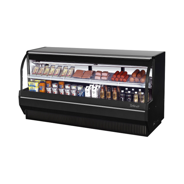 Turbo Air TCDD-96L-B-N 8' Deli Case - Low Profile (2 Tiers) - Black