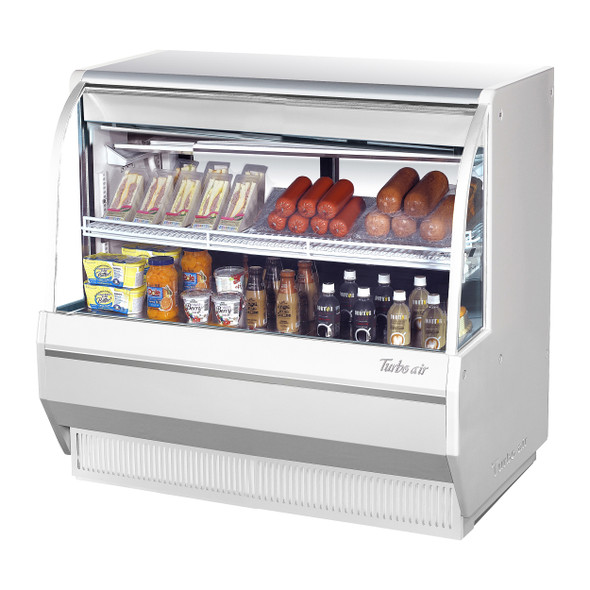 Turbo Air TCDD-48L-W-N 4' Deli Case - Low Profile (2 Tiers) - White