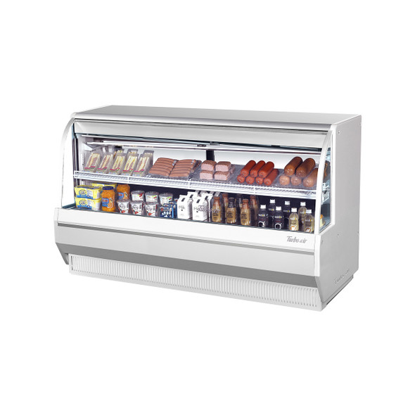 Turbo Air TCDD-72L-W-N 6' Deli Case - Low Profile (2 Tiers) - White