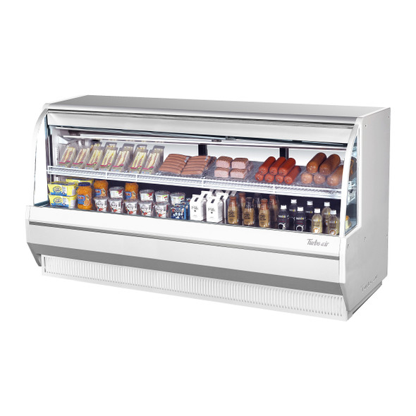 Turbo Air TCDD-96L-W-N 8' Deli Case - Low Profile (2 Tiers) - White