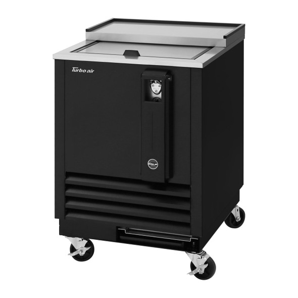 Turbo Air TBC-24SB-N6 Bottle Cooler, 1 Lid, Black Vinyl Exterior