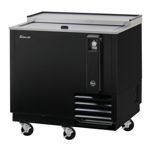 Turbo Air TBC-36SB-N6 Bottle Cooler, 1 Lid, Black Vinyl Exterior