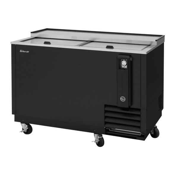 Turbo Air TBC-50SB-N6 Bottle Cooler, 2 Lids, Black Vinyl Exterior