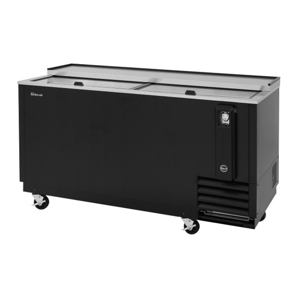 Turbo Air TBC-65SB-N6 Bottle Cooler, 2 Lids, Black Vinyl Exterior