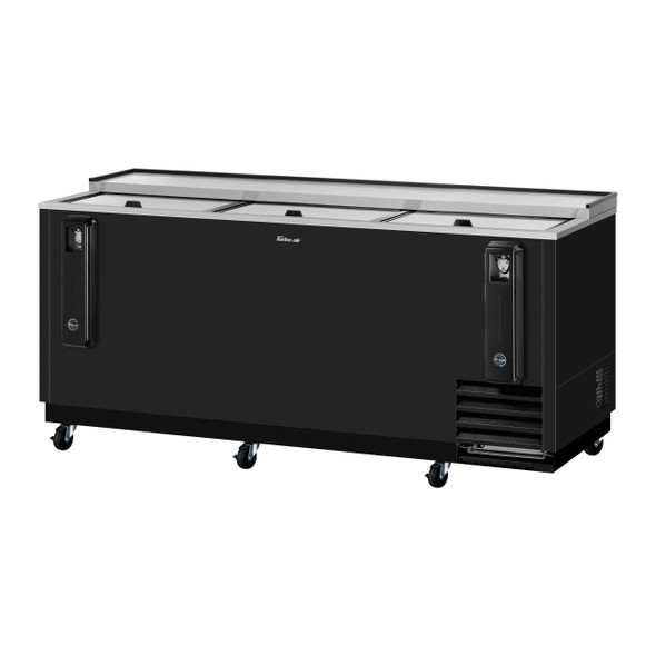 Turbo Air TBC-80SB-N Bottle Cooler, 3 Lids, Black Vinyl Exterior