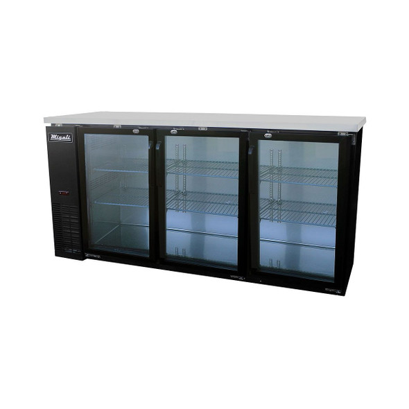 Migali C-BB72G 72" Glass Door Back Bar Refrigerator Migali C-BB72G 72" Glass Door Back Bar Refrigerator