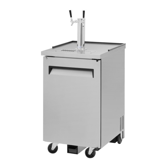 Turbo Air TBD-1SD-N6 23.6" (1) Double Tap Kegerator Beer Dispenser - Stainless Steel, (1) 1/2 Keg Capacity