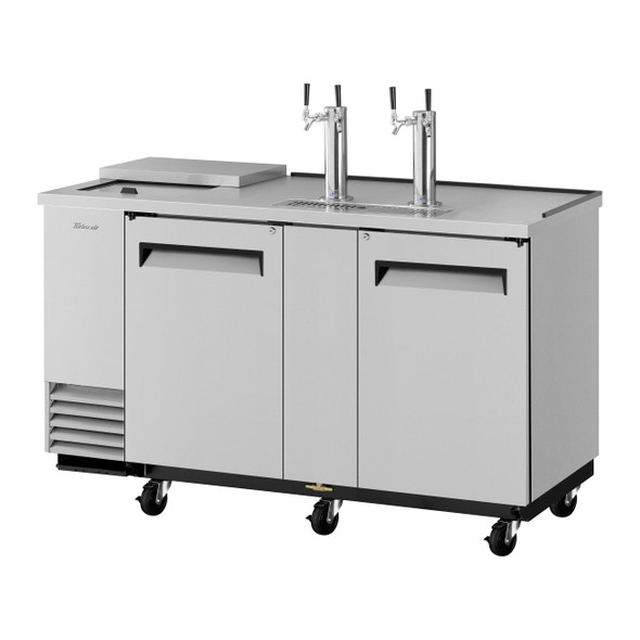 Turbo Air TCB-3SD-N6 69.1" (2) Double Tap Club Top Beer Dispenser - Stainless Steel, (3) 1/2 Keg Capacity