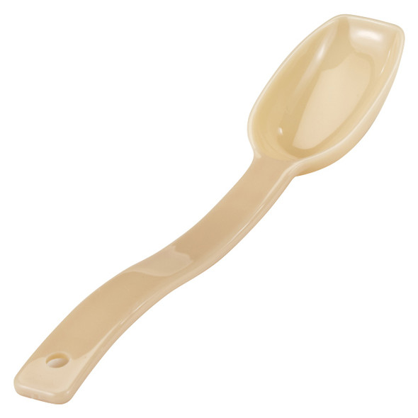 Cambro SPO8CW133 8" Solid Polycarbonate Deli Spoon, 1/2 oz, Beige