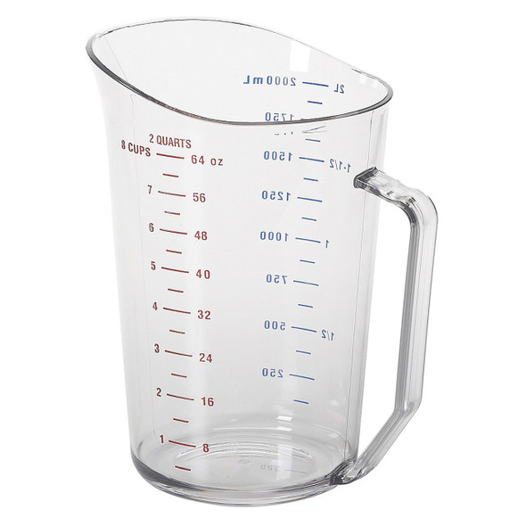 Cambro 200MCCW135 Measuring Cup, 2 Qt (1.9 L), Plastic