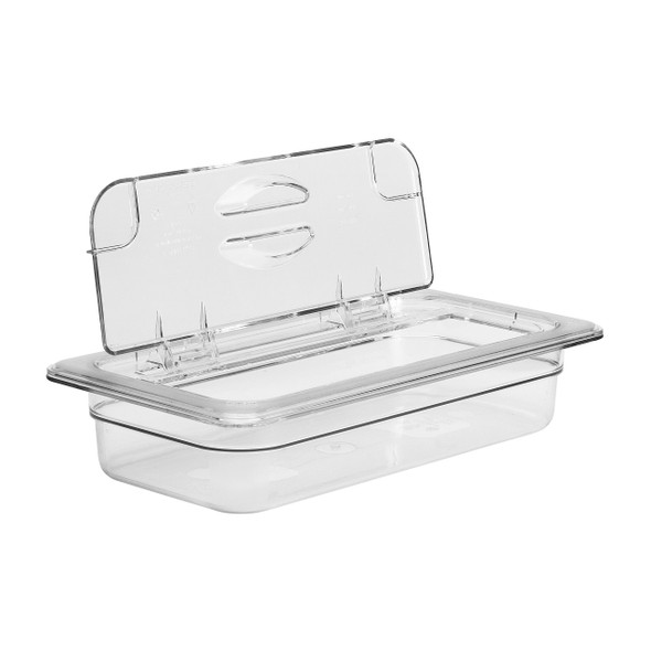 Cambro 30CWL135 Food Pan Cover,1/3 Size, Solid, Clear, w/Fliplid & Handle Cambro 30CWL135 Food Pan Cover,1/3 Size, Solid, Clear, w/Fliplid & Handle