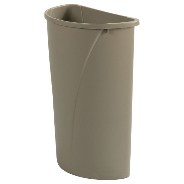 Carlisle 343021-06 Waste Container, Half-Round, 21 Gal, Beige