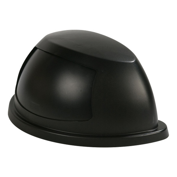 Carlisle 343022-03 Waste Container Lid with Swing Door, Half-Round, 21 Gallon, Black