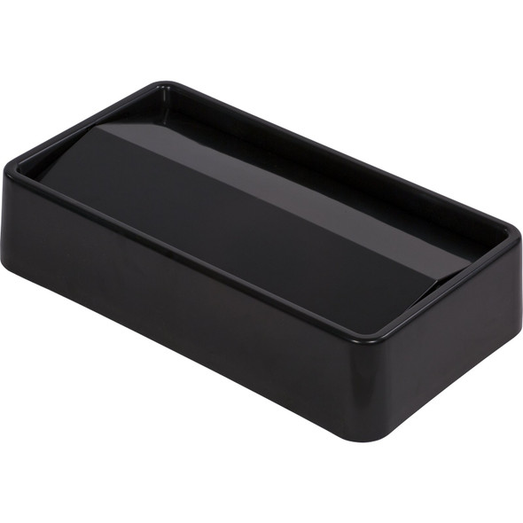 Carlisle 34202403 TrimLine Swing Top Trash Can Lid, Black, For 15 & 23 Gallon