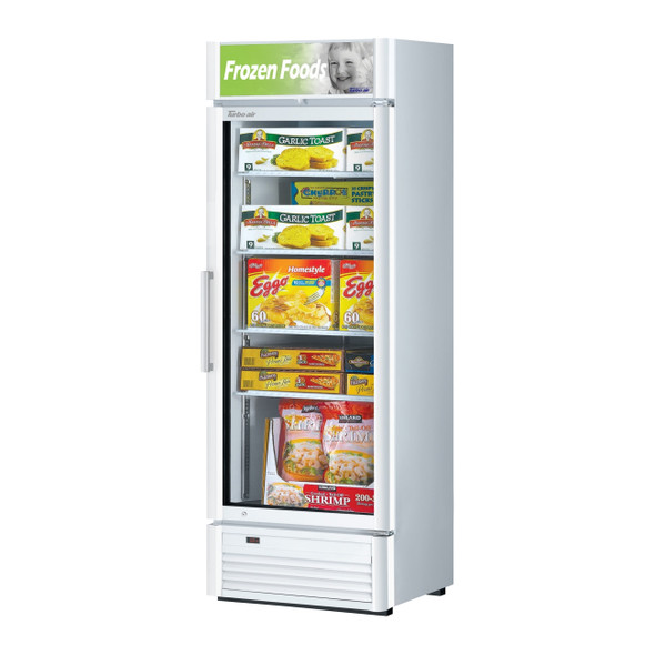 Turbo Air TGF-15SDW-N Glass Merchandiser Freezer, 1 Section, White Cabinet