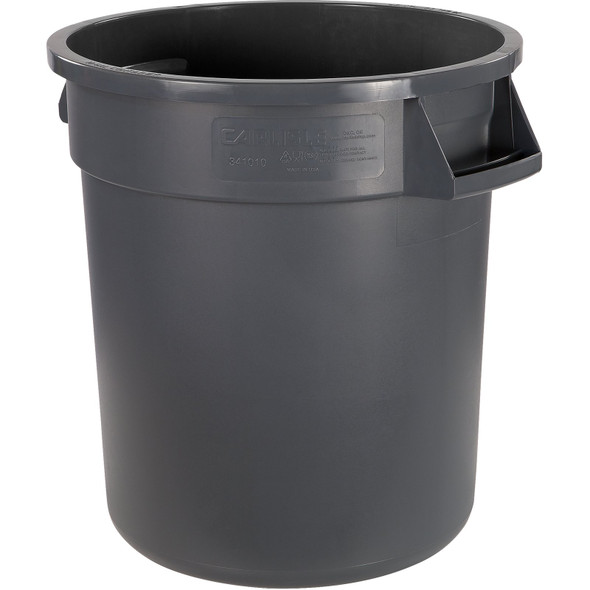 Carlisle 84101023 Bronco Round Waste Container, 10 Gallon, Gray
